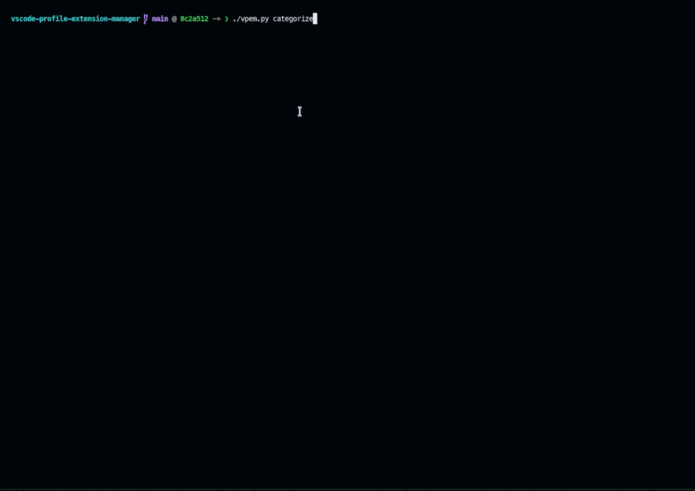 Categorize Extensions
