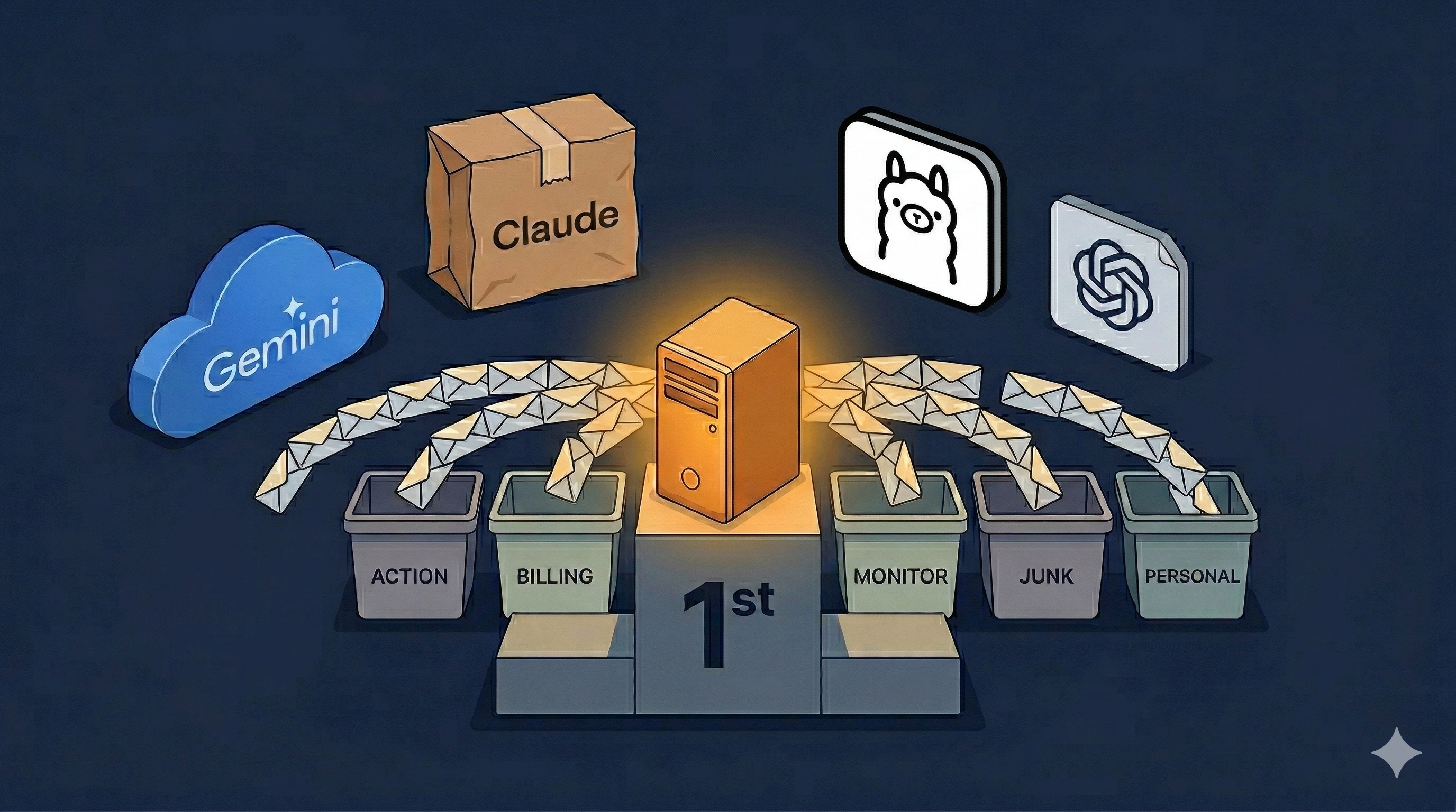 image from I Benchmarked 10 AI Models for Email Triage — A Free Local Model Won